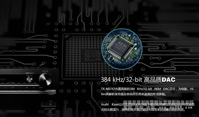 TX-NR747ø߼384 kHz/32-bit AKM DACоƬ